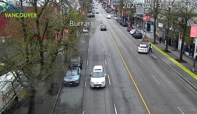 Burrard St & W 4th Ave - West