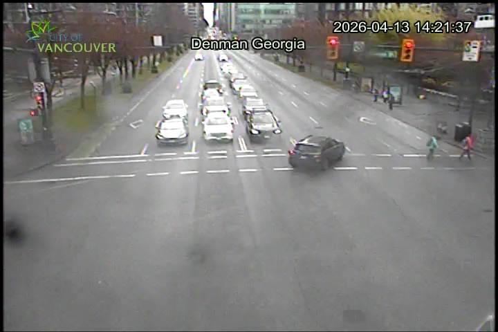 W Georgia St & Denman St - East