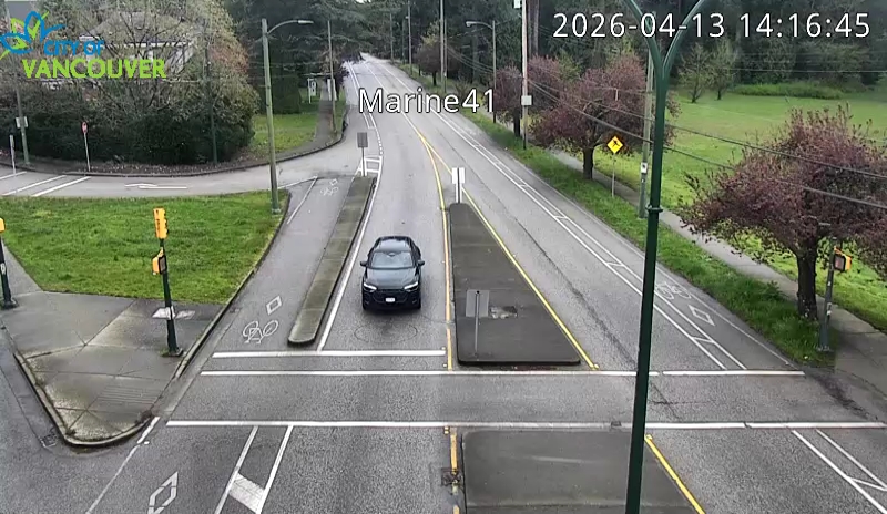 SW Marine Dr and W 41st Ave - East